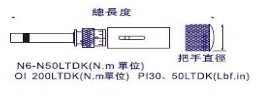 LTDK系列機(jī)械空轉(zhuǎn)式扭力起子外觀尺寸